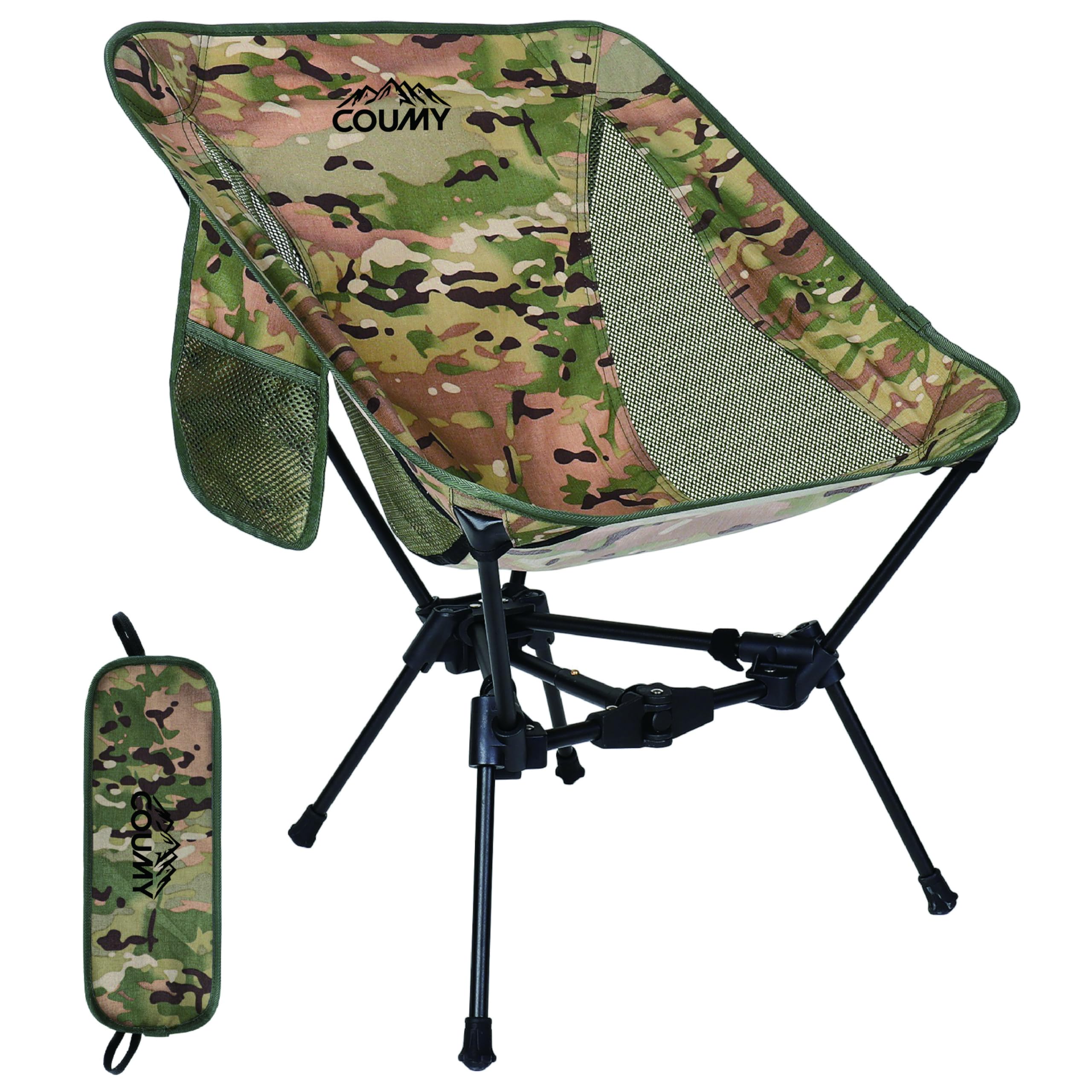 New Ultralight Portable Camping Chair-Compact Folding Camping Chair with Side Pockets Lightweight Backpacking Chair for Outside, Hiking, Travel, Supports 350Lbs for Adults/Kids