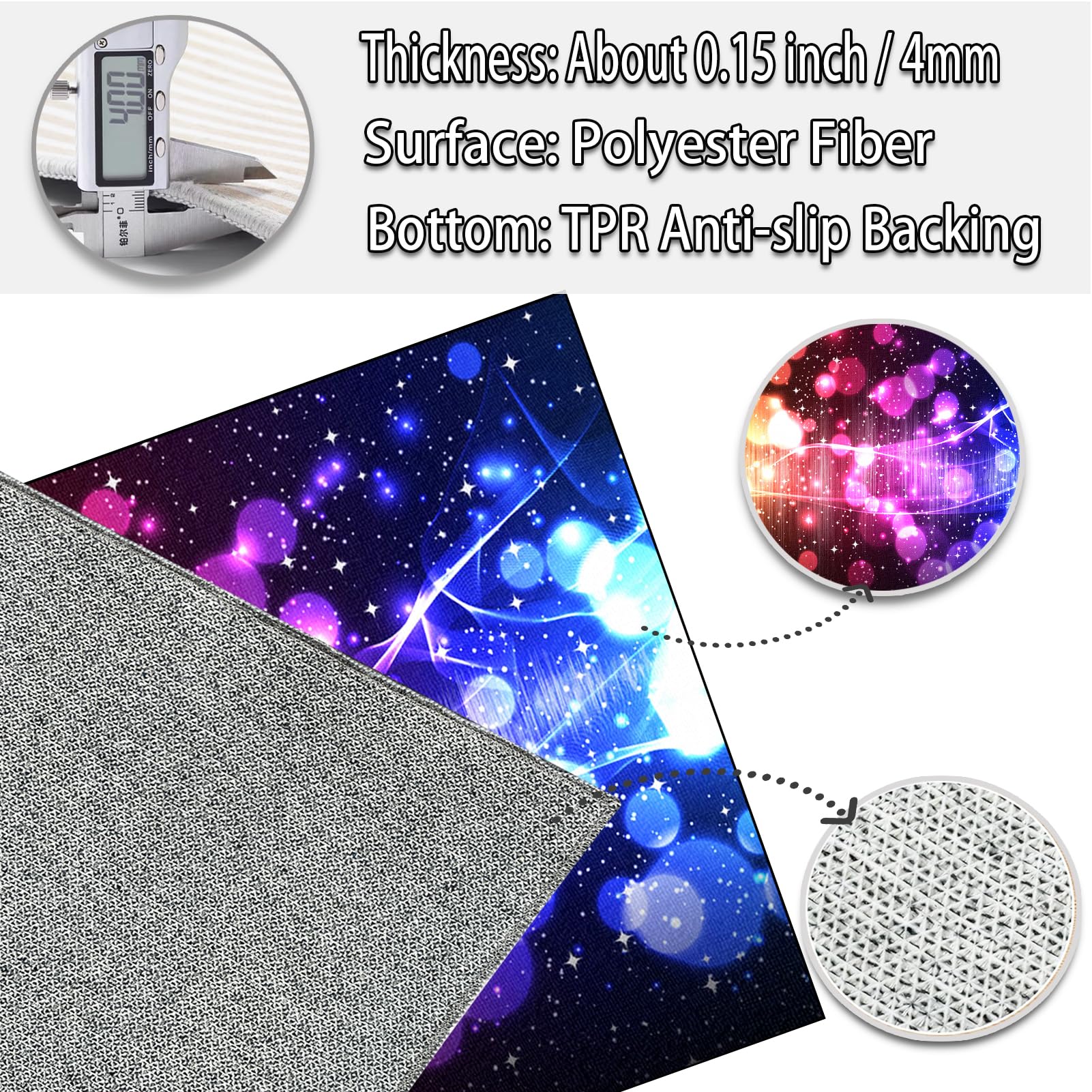 Alfombra Escritorio Suelo Antideslizante Protectora Suelo para Silla de Oficina, Alfombrilla para Silla para Suelos Duros Alfombra Silla Gaming Oficina Protectors Suelo Silla Ruedas 140 x 160 cm