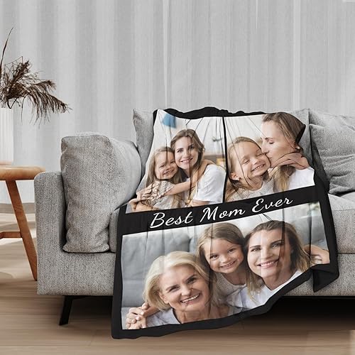 Vista 31 de Regalos personalizados para el día del padre para papá de parte de hija, hijo o niños, manta personalizada para el día del padre con fotos, regalos