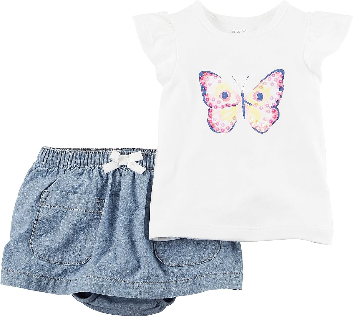 Carters Baby Girls Butterfly Skirt Set 24 Months