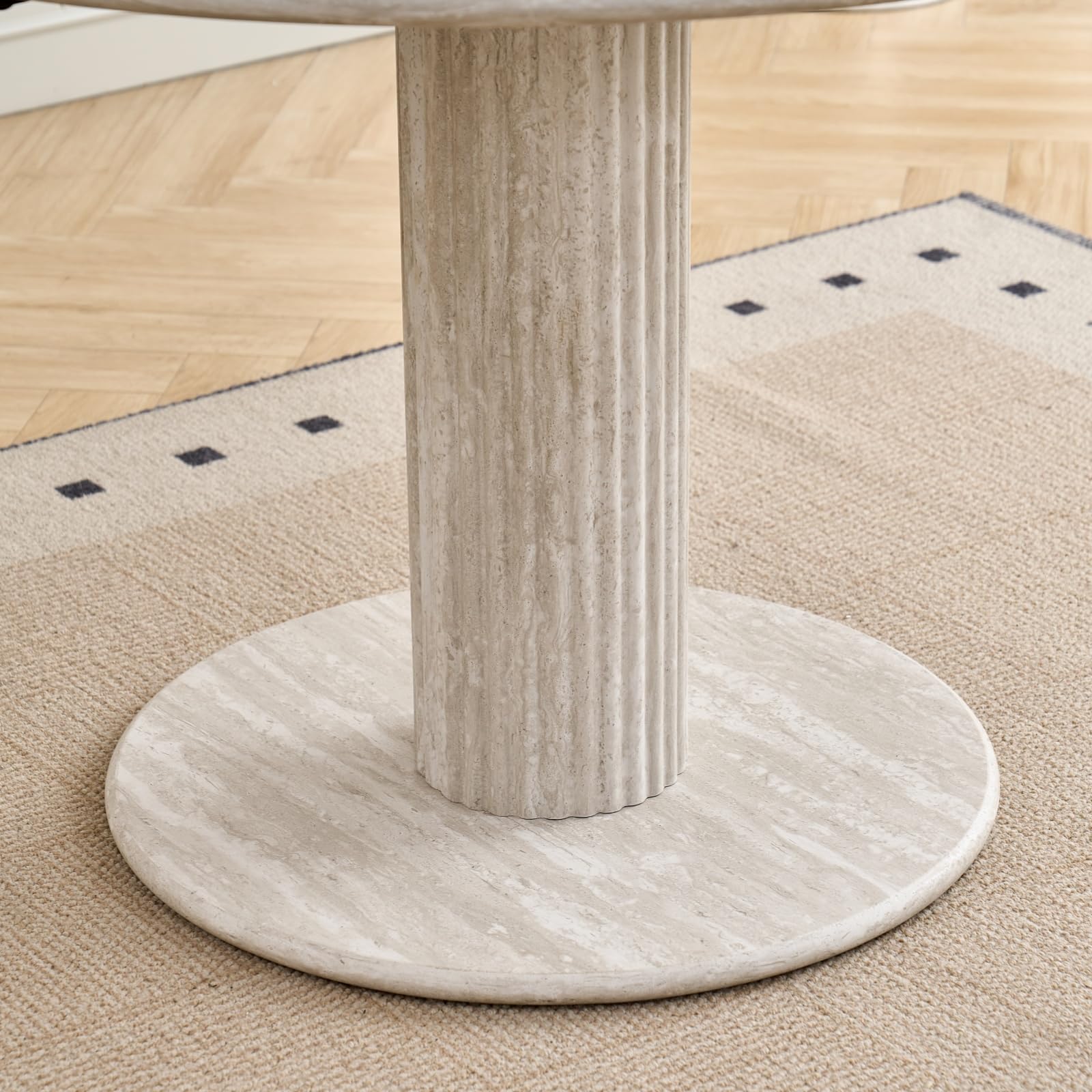 Tavolo da Pranzo da 115 cm, Tavolo da Cucina Rotondo Moderno e Minimalista, Adatto a Cucine e Sale da Pranzo - GDS