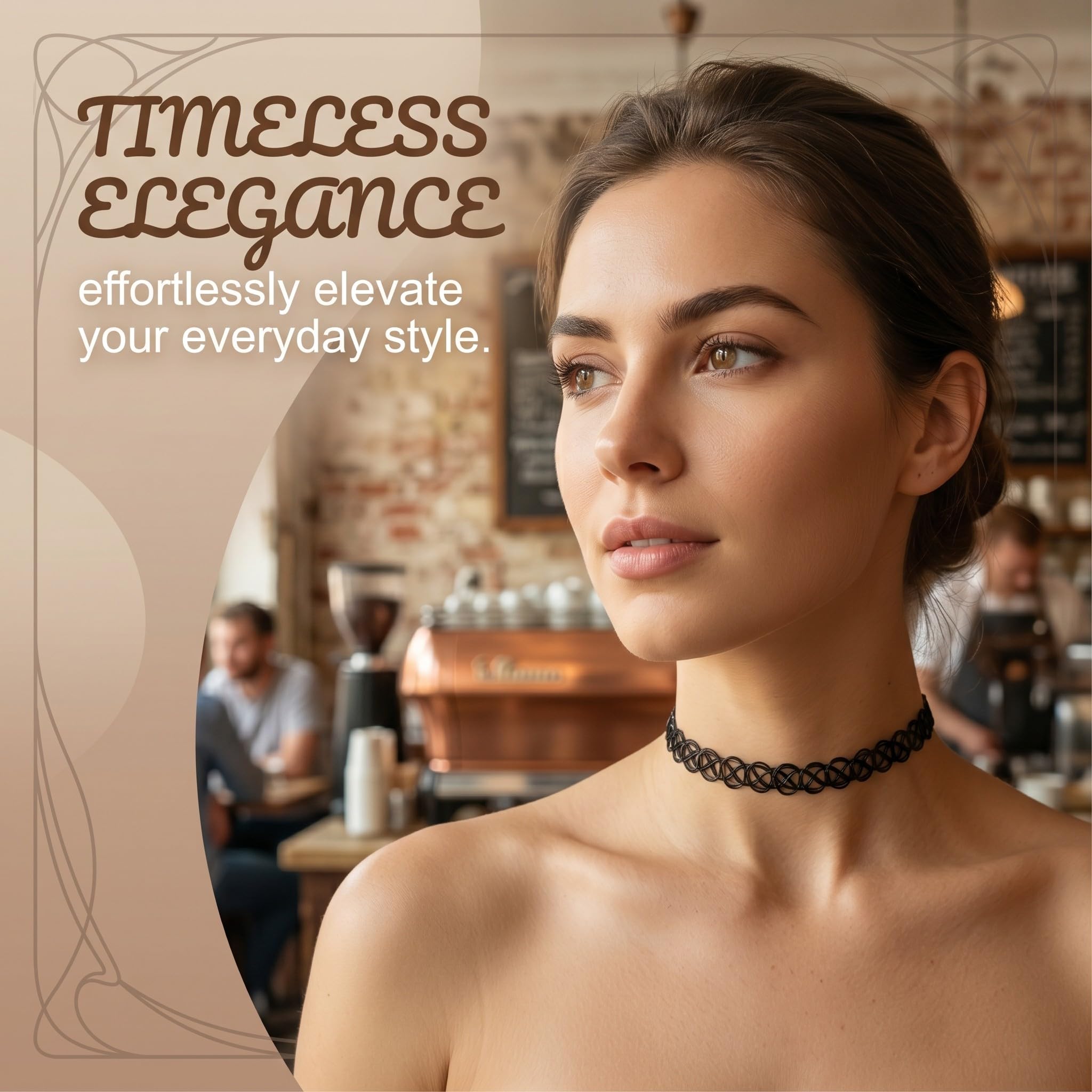 5 Collane Choker Donna per Maglieria, Collane Girocollo Eleganti per Decorazioni, Accessori per Feste e Halloween, Set Completo per Creazioni Artigianali, Tessuto Elastico