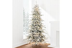 6ft Flocked Artifical Noble Fir Best Choice Products Lighted Aspen Christmas Tree