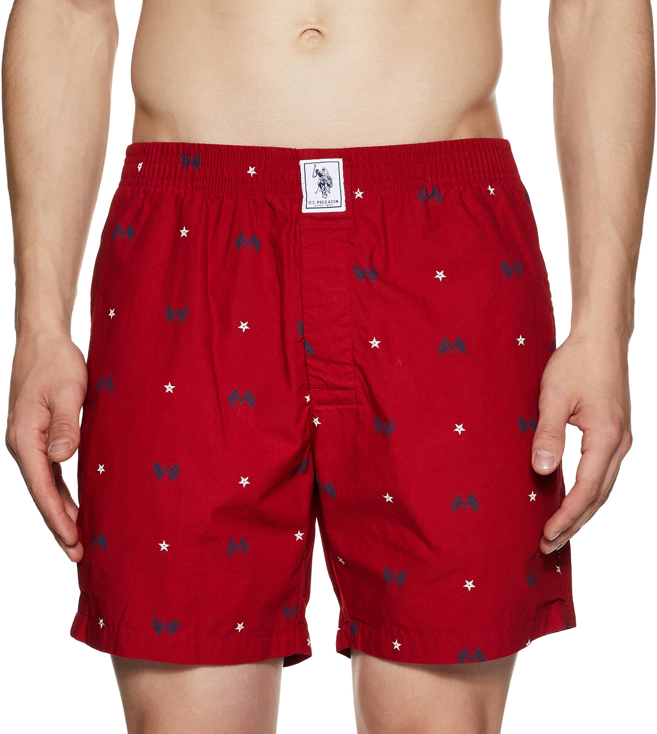 U.S. POLO ASSN. Men's Comfort Fit Print Cotton I663 Boxers (Pack of 1)