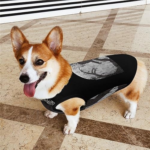 Miniatura 4 de Divertidas camisetas para perros de luna llena de Bigfoot Sasquatch, camisetas de verano para mascotas, camisetas suaves sin mangas, ropa para