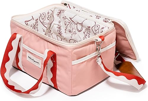 Miniatura 10 de Business & Pleasure Co. Bolsa térmica prémium  Bolsa de almuerzo vintage de 14 litros para días de playa y pícnics  Forro aislado a prueba de fugas