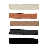 Vista 3 de Goody Envolturas básicas para la cabeza, 6 unidades, tonos neutros, sujeción suave sin daños, bandas elásticas para la cabeza para mujeres