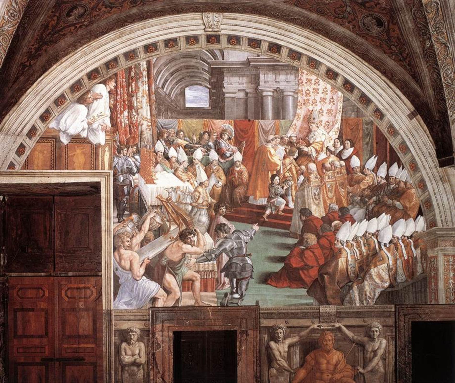 POSTERIIk Famous Print Pop Art Wall Art Graffiti the Coronation of Charlemagne by Raphael Art Prints for Home Decor 60x90cm