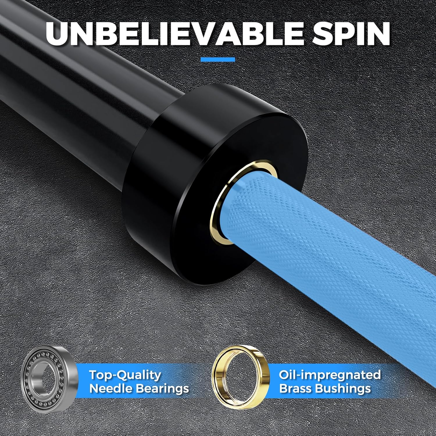 Olympic Barbell 7FT 45LB, 1500LB Capacity Weight Bar for Home Gym, 2-Inch Olympic Barbell for Weightlifting, Powerlifting, Squat, Deadlift and Bench Press