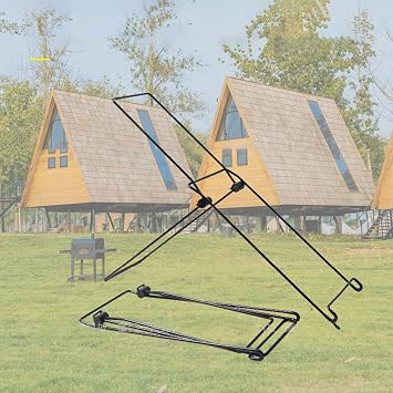 Solar Panel Stand - 2 Pack Foldable Bracket | Ground Mount | Steel Rack | Lightweight Support for Outdoor Activities