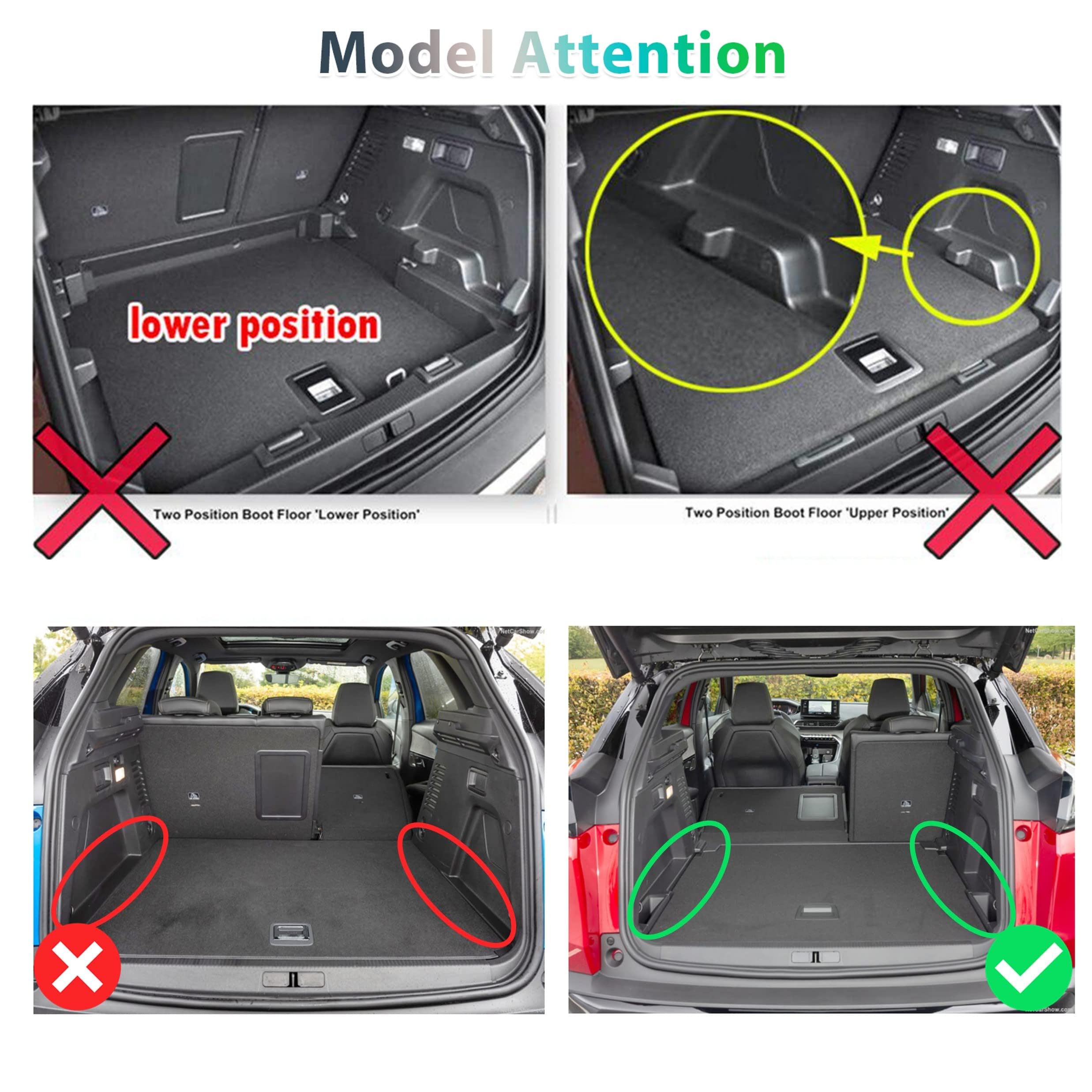 Tapis De Coffre GAFAT Pour Peugeot 2008 II 2020-2024 - TPE - Protection 3D - Plancher Supérieur