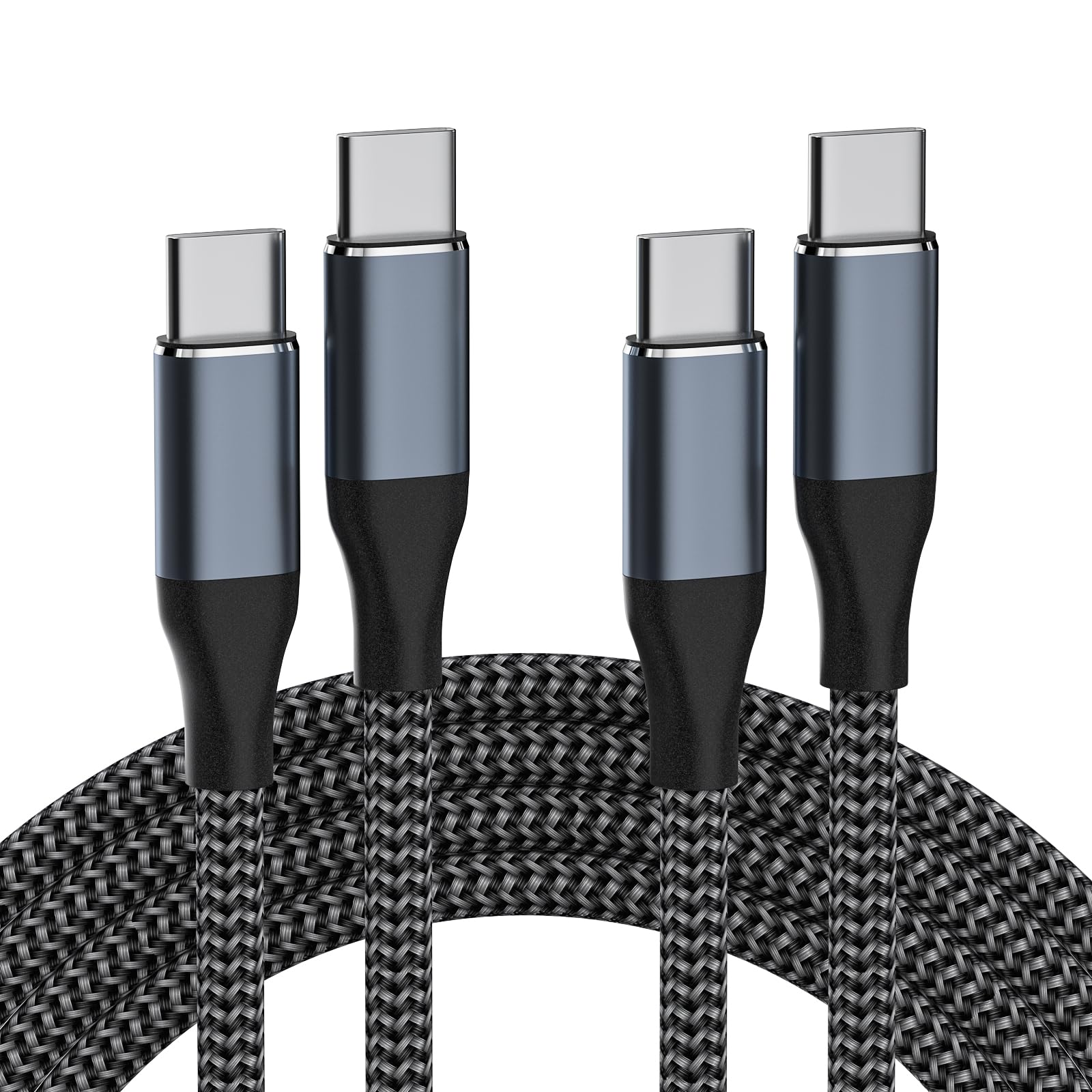 Cavo da USB C a USB C da 65 W, 5,2,7 m+2 m, confezione doppia di tipo C, cavo di ricarica rapida per iPhone 16/15 Pro Max, Samsung Galaxy S25-S23, Google Pixel 9​ - Cavo di ricarica di tipo C durevole