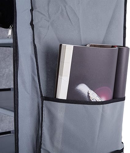 Miniatura 8 de Zapatero organizador, De moda de ahorro de habitación 9 celosías Tela no tejida Zapatero gris, Zapateras organizador para zapatos