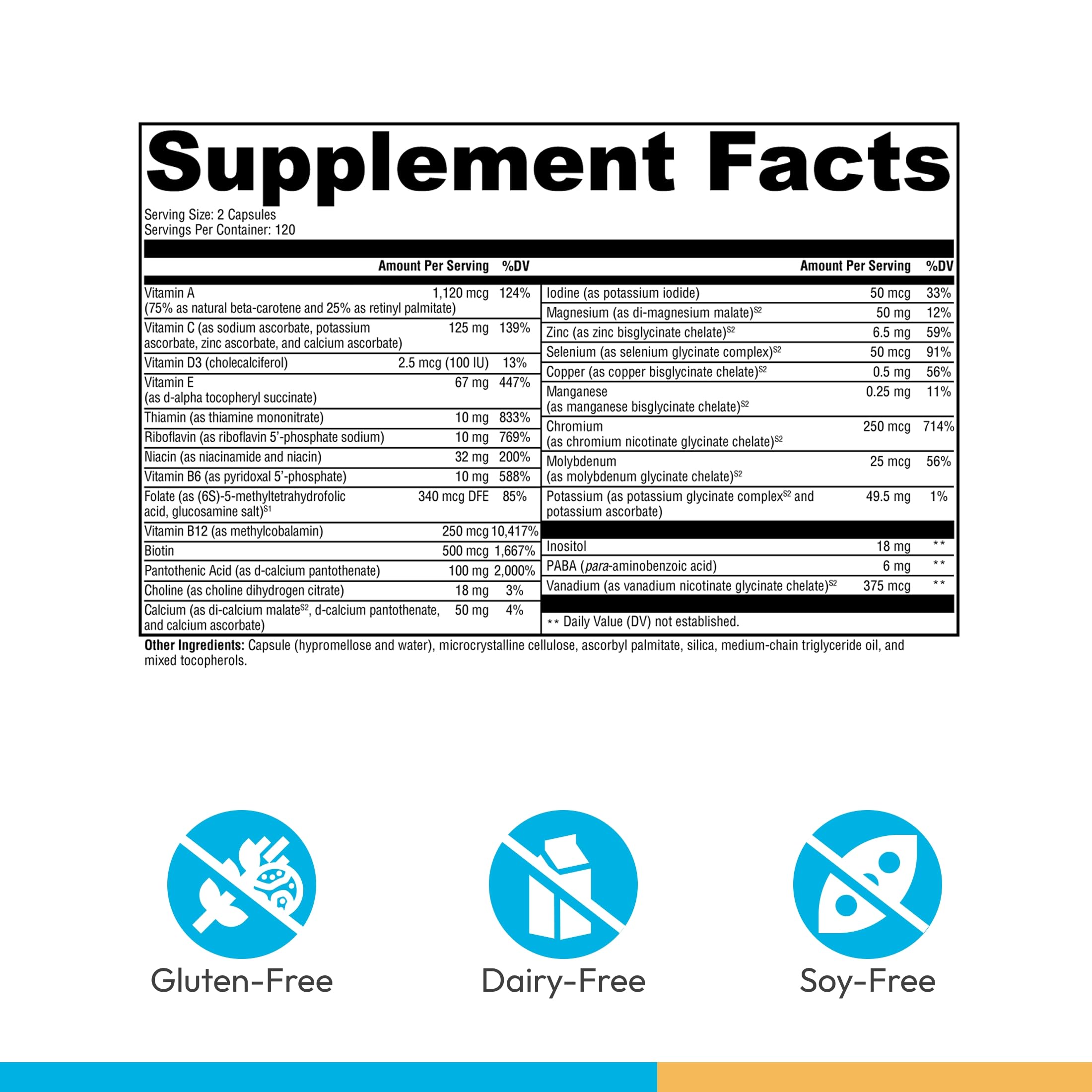 XYMOGEN ActivNutrients Without Iron, 240 Count — Amazon image 2