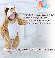 Vista 56 de TONWHAR - Mameluco con capucha, fantástico disfraz infantil de varios animales, como tigre o dinosaurio Multi