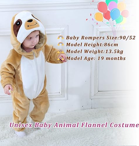 Miniatura 6 de TONWHAR - Mameluco con capucha, fantástico disfraz infantil de varios animales, como tigre o dinosaurio