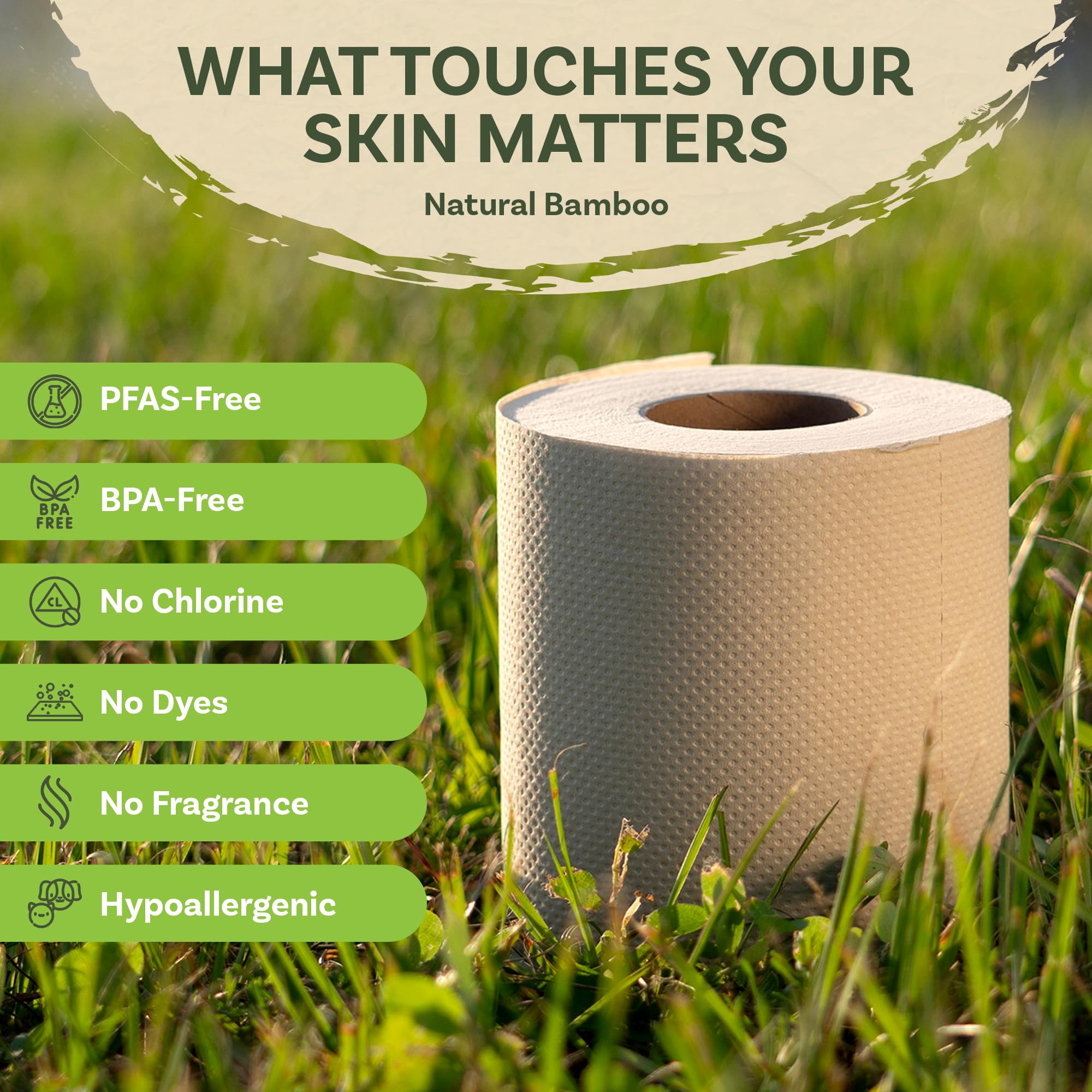 Bamboo Story, Papel higiénico de bambú sin blanquear, 12 rollos, 3 capas y 300 hojas de papel higiénico de bambú, certificado FSC, biodegradable, sin químicos, sin plástico, sin BPA, papel higiénico