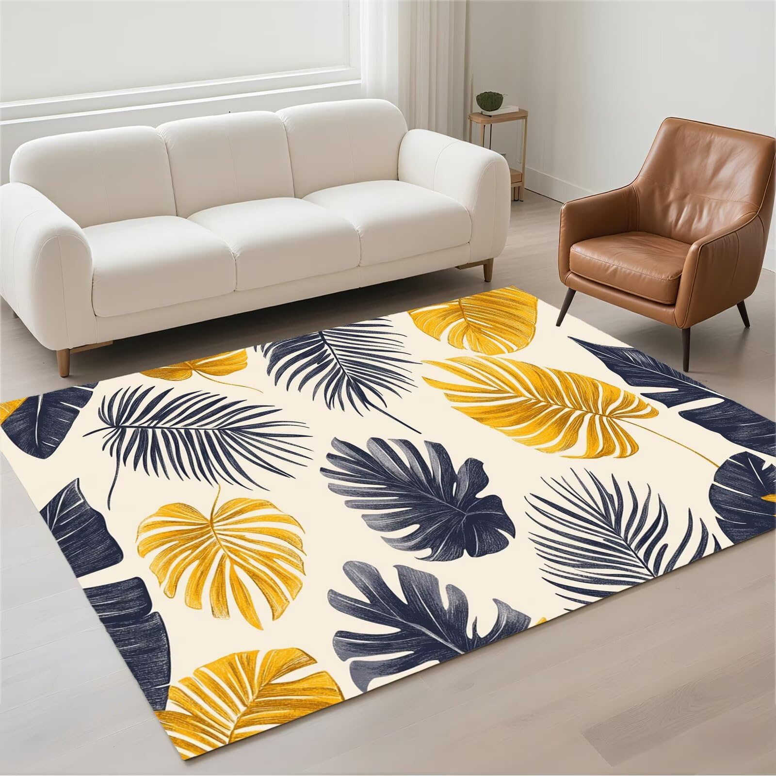 Tapis de couloir moderne gold 60x90 cm pour embellir votre entrée et votre bureau