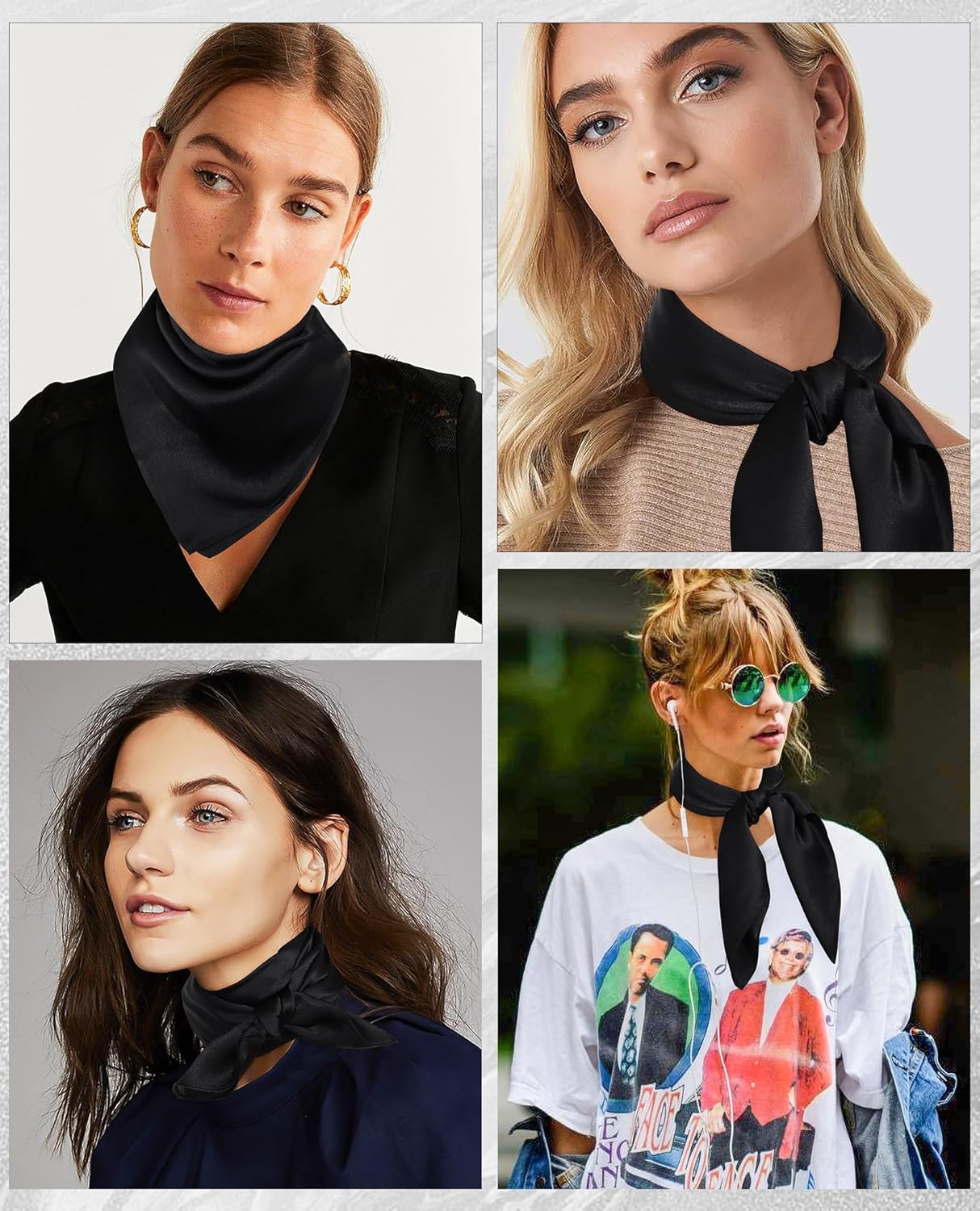 AWAYTR Mulberry Silk Scarf for Women - 27 IN Pure Silk Hair Scarves with Gift Pack - Image 6