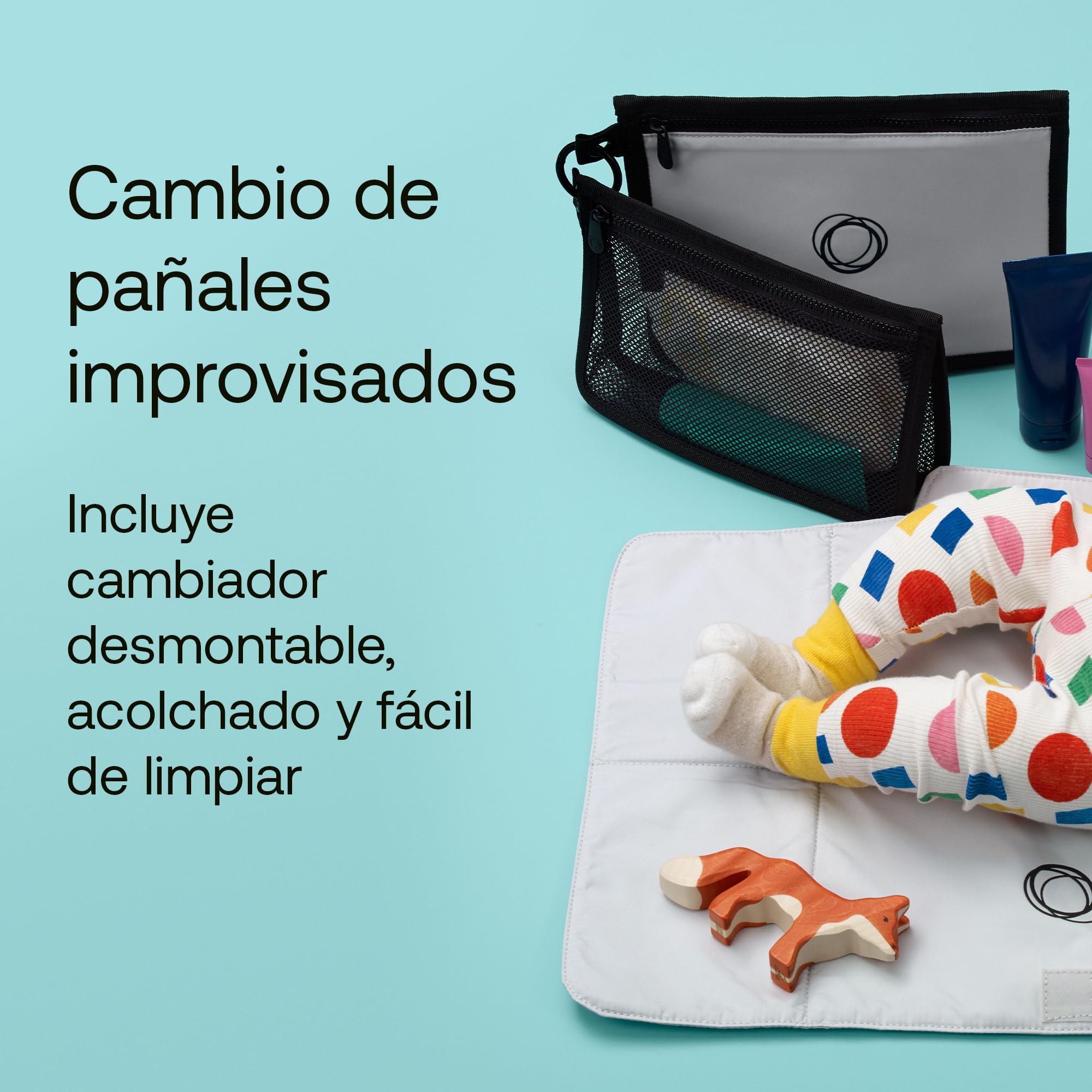 Bugaboo Mochila de pañales, Bolsa Cambiador Sostenible Fabricada con Materiales Reciclados, Repelente al Agua, Fácil de Limpiar, Incluye Cambiador y Portabiberones Térmico, Desert Taupe