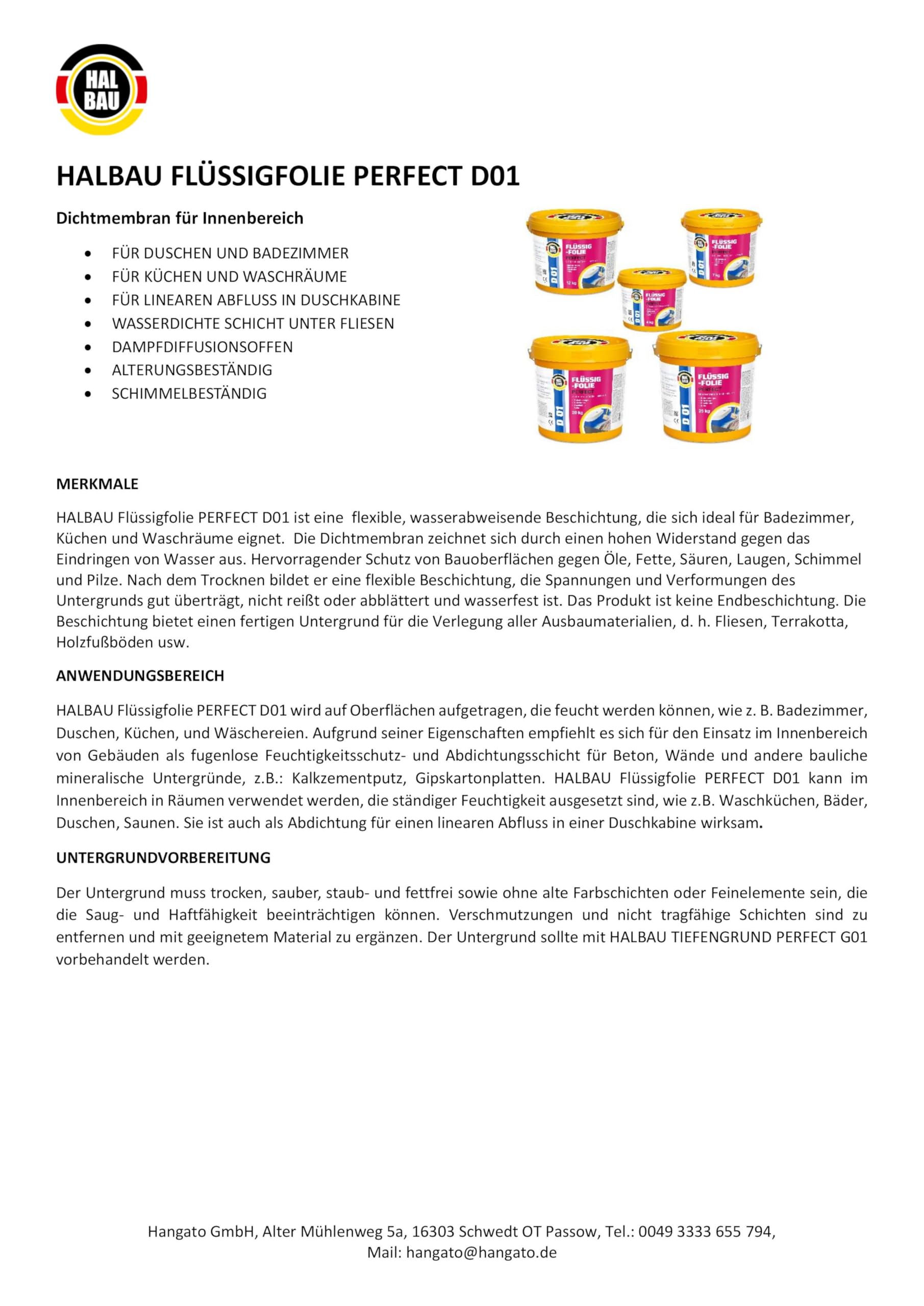 Dichtset Flüssigfolie Profi 12kg, Flüssiggummi für Innen, Wassersperre unter Fliesen, Bad, Dusche, Tiefengrund 5L, Farbroller 25cm H28