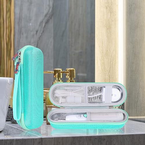 Miniatura 8 de khanka Estuche de viaje para cepillo de dientes eléctrico rígido con 2 tapas de pasta de dientes, compatible con Philips Sonicare ProtectiveClean