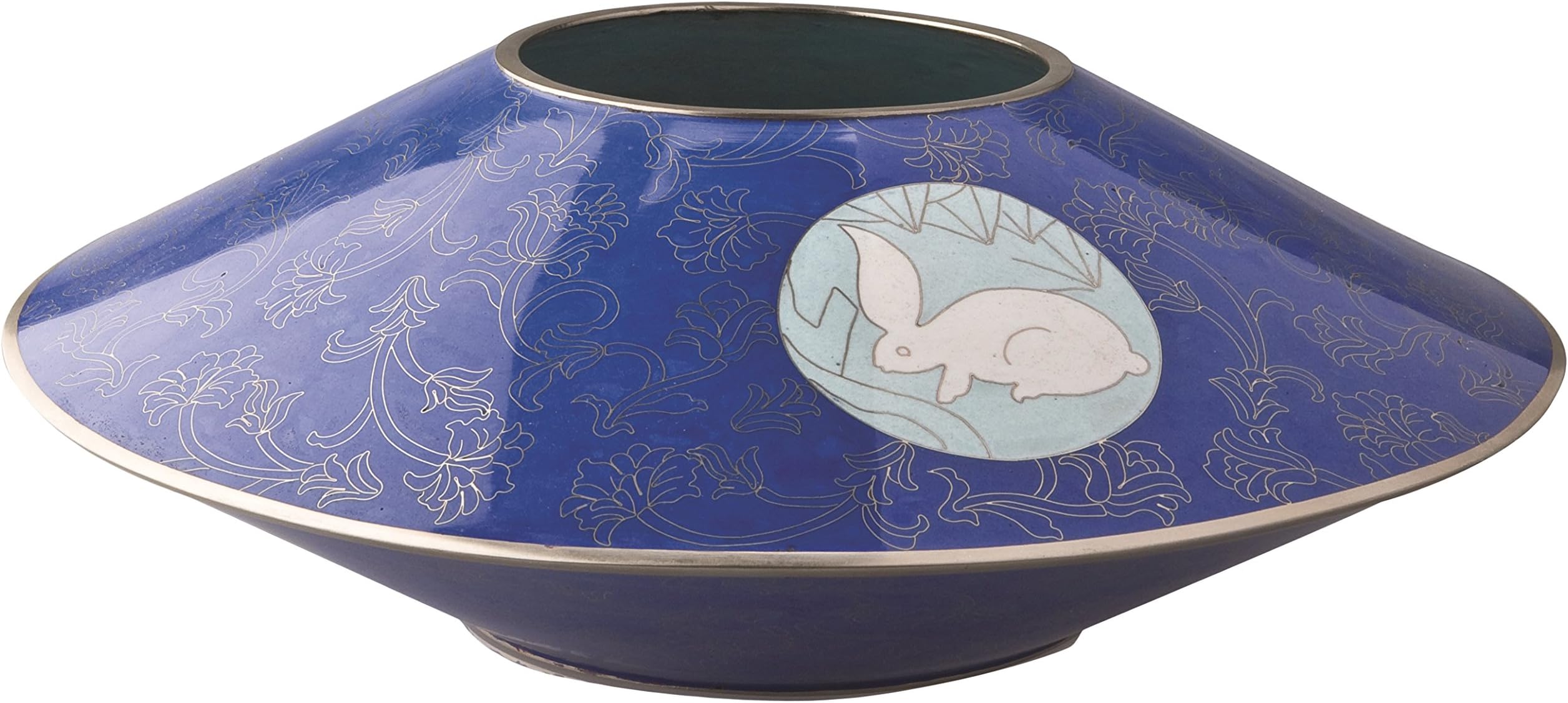 Handmade Round Rabbit in The Moon Cloisonne Pot