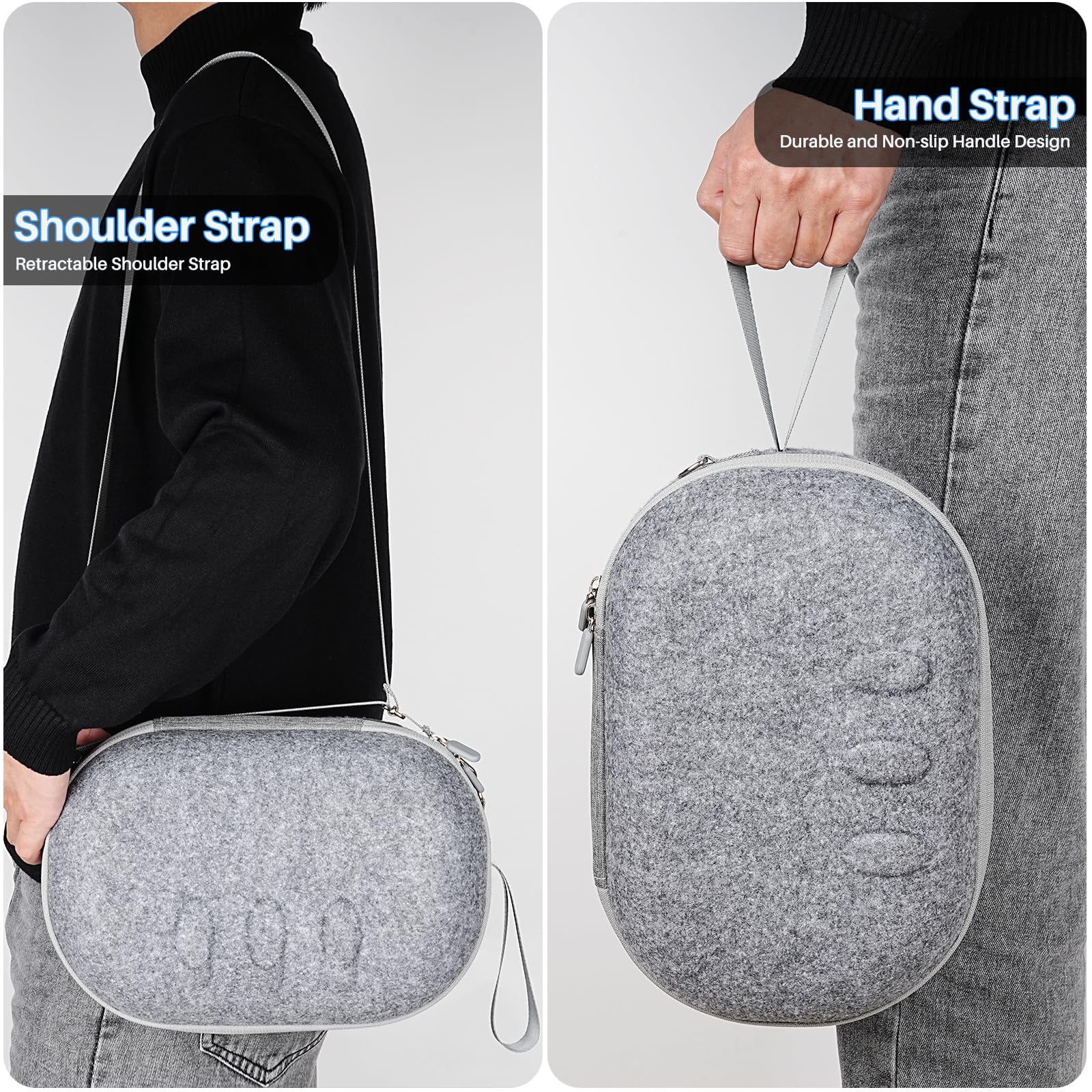 Étui de Transport pour Oculus/Meta Quest 3 avec Sangle Elite, VR Housse de Protection pour Casque Meta Quest 3 Accessoires Quest 3 Housse Quest 3 VR Housse de Voyage pour Oculus/Meta Quest 3