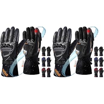 IRON JIA'S Winter Motorcycle Gloves, Waterproof, Windproof, Level 1 KP, Lightweight and Warm Touchscreen Gloves for Motorcycl