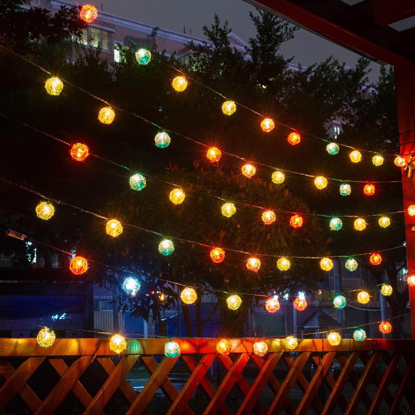 Nautical Lights String Plug in, 10 Buoy String Lights Home Tiki Decorations, Nautical Fishing Float String Lights for Coastal Beach Theme Bedroom Patio Porch Outdoor Nautical Decor
