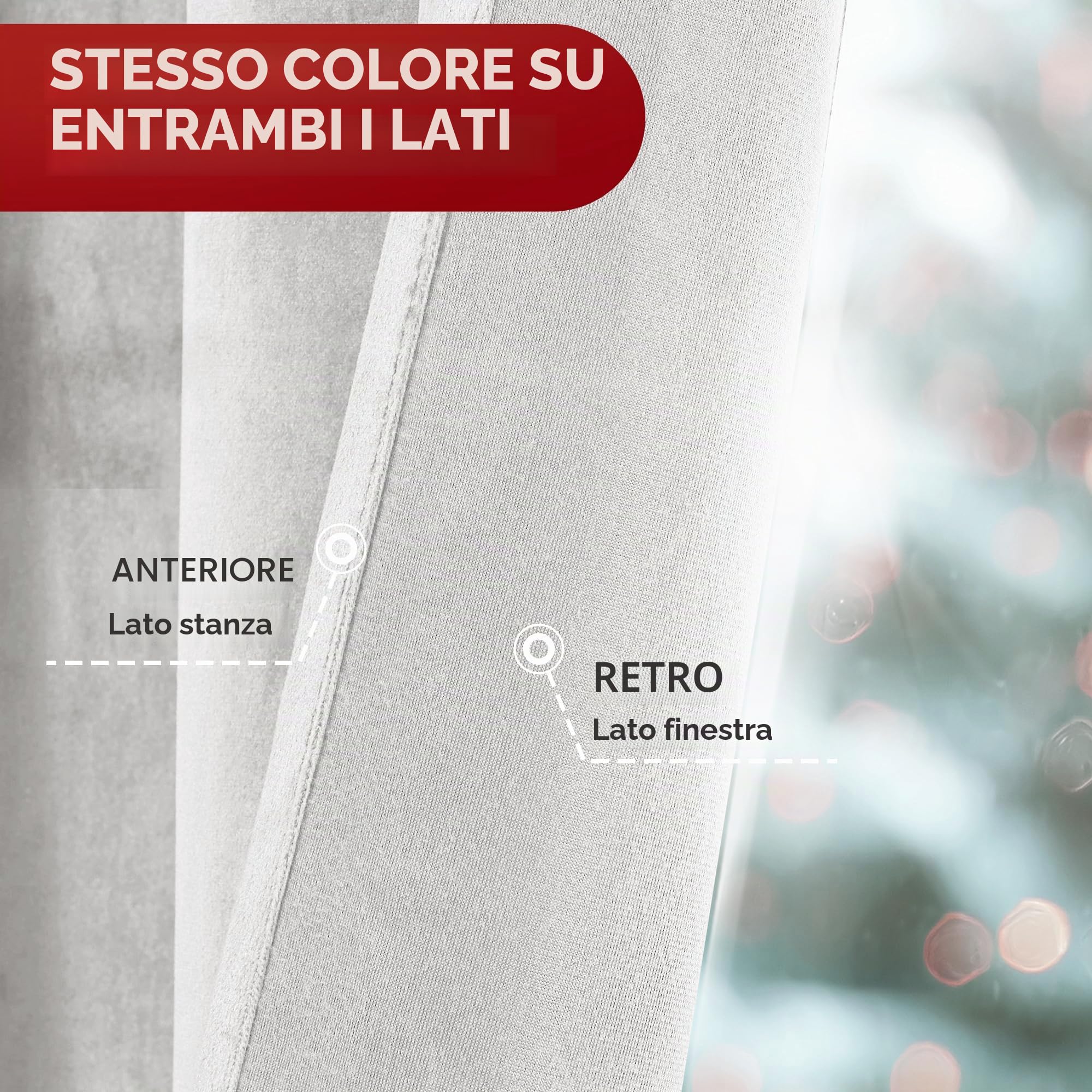 Deconovo Tende per Interni Eleganti in Velluto – Set di 2 Pannelli Moderni con Occhielli, 140x290 cm, Bianco, Decorative per Finestre di Camera da Letto, Salotto e Soggiorno