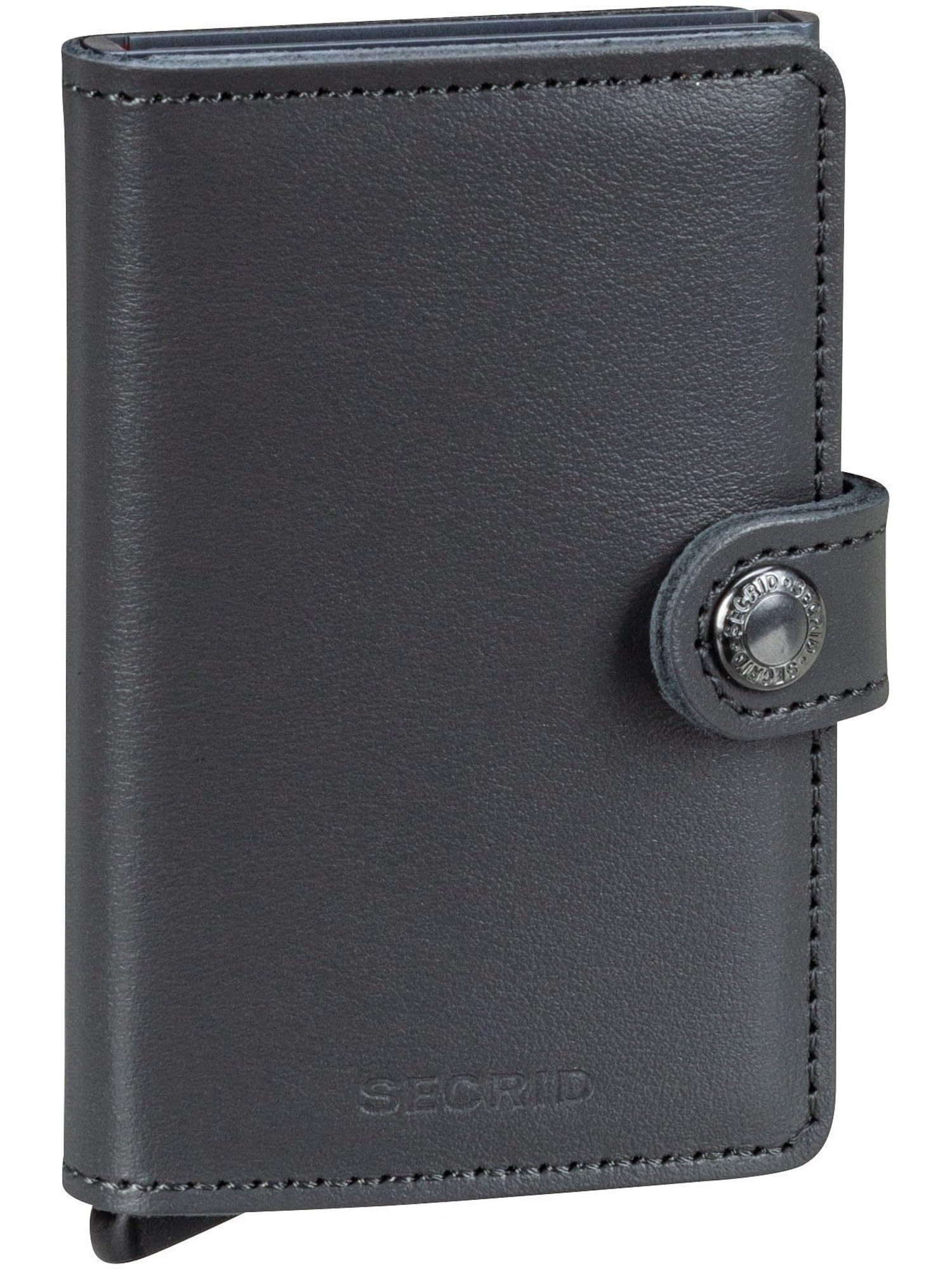Secrid Miniwallet Original Kreditkartenetui Grey aus Aluminium und Rindsleder, Maße: 65 x 102 x 21 mm, M-Grey