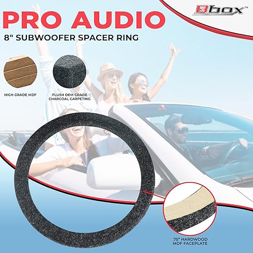 Miniatura 4 de Atrend Espaciador universal construido en Mdf para altavoz de 8 pulgadas o sub - añade 3/4" a profundidad