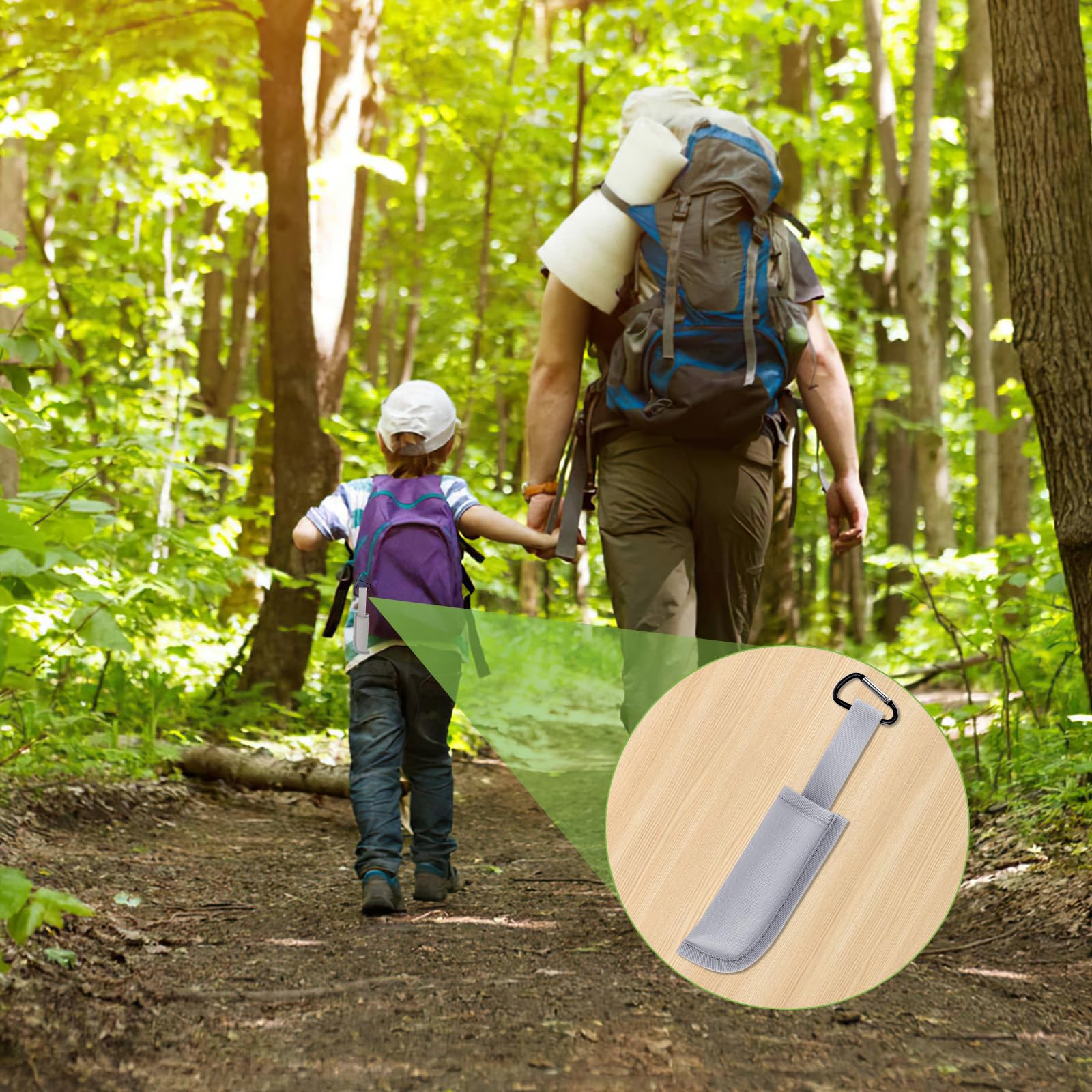 Couteau à découper pour enfants à partir de 6 ans - Ensemble de haute qualité avec poignée en bois, pliable pour extérieur avec gants
