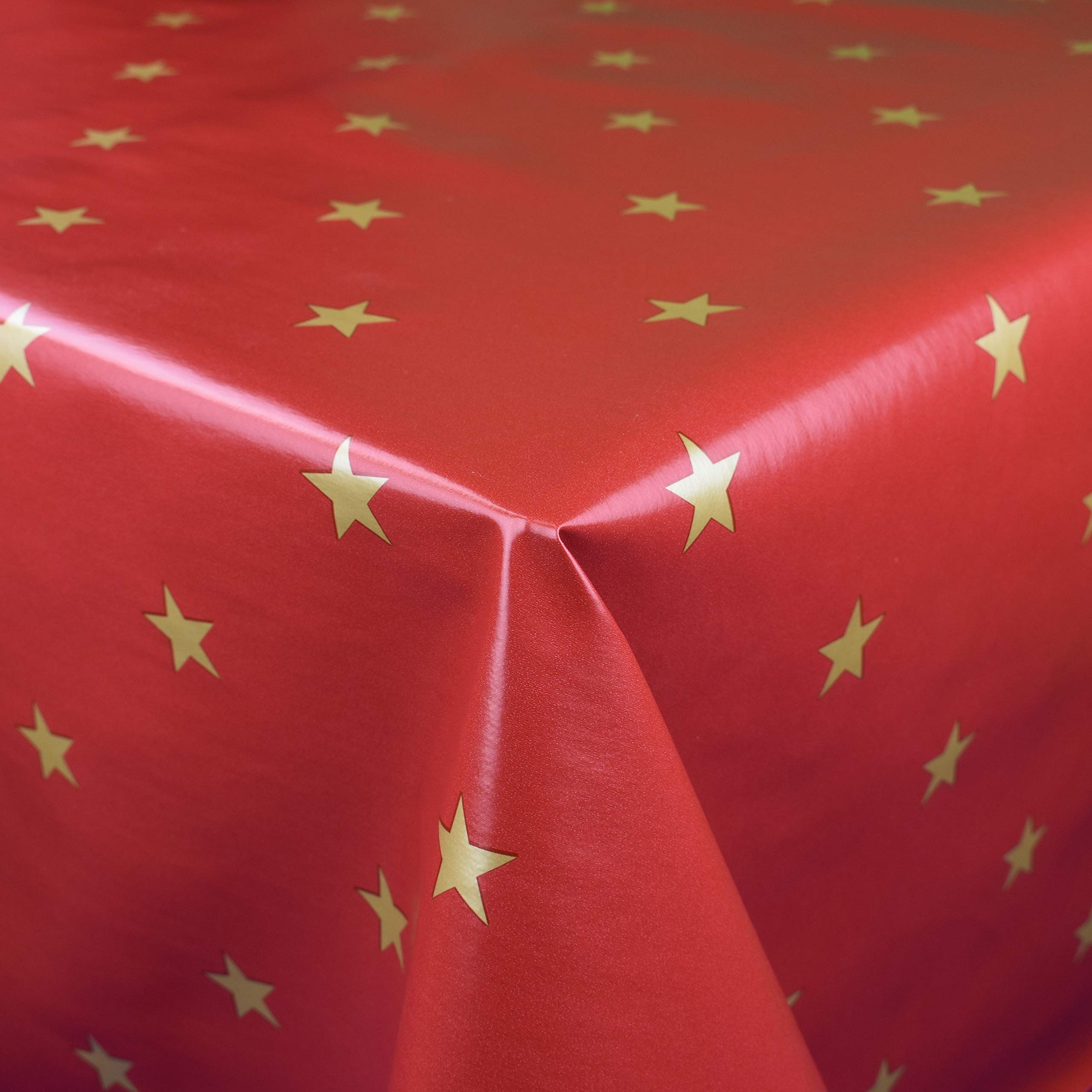 KEVKUS Tovaglia Cerata Al Metro 01280-04 – Natale Stelle Argento, Taglio Rettangolare 120x140 Cm, Antimacchia E Antiscivolo