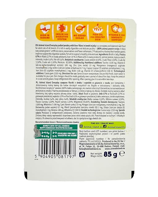 Foto 4 de 4 de Animal Island Pack con Platito de Cristal Alimento Húmedo Completo para Gatos Filetes de Ave con Hígado…