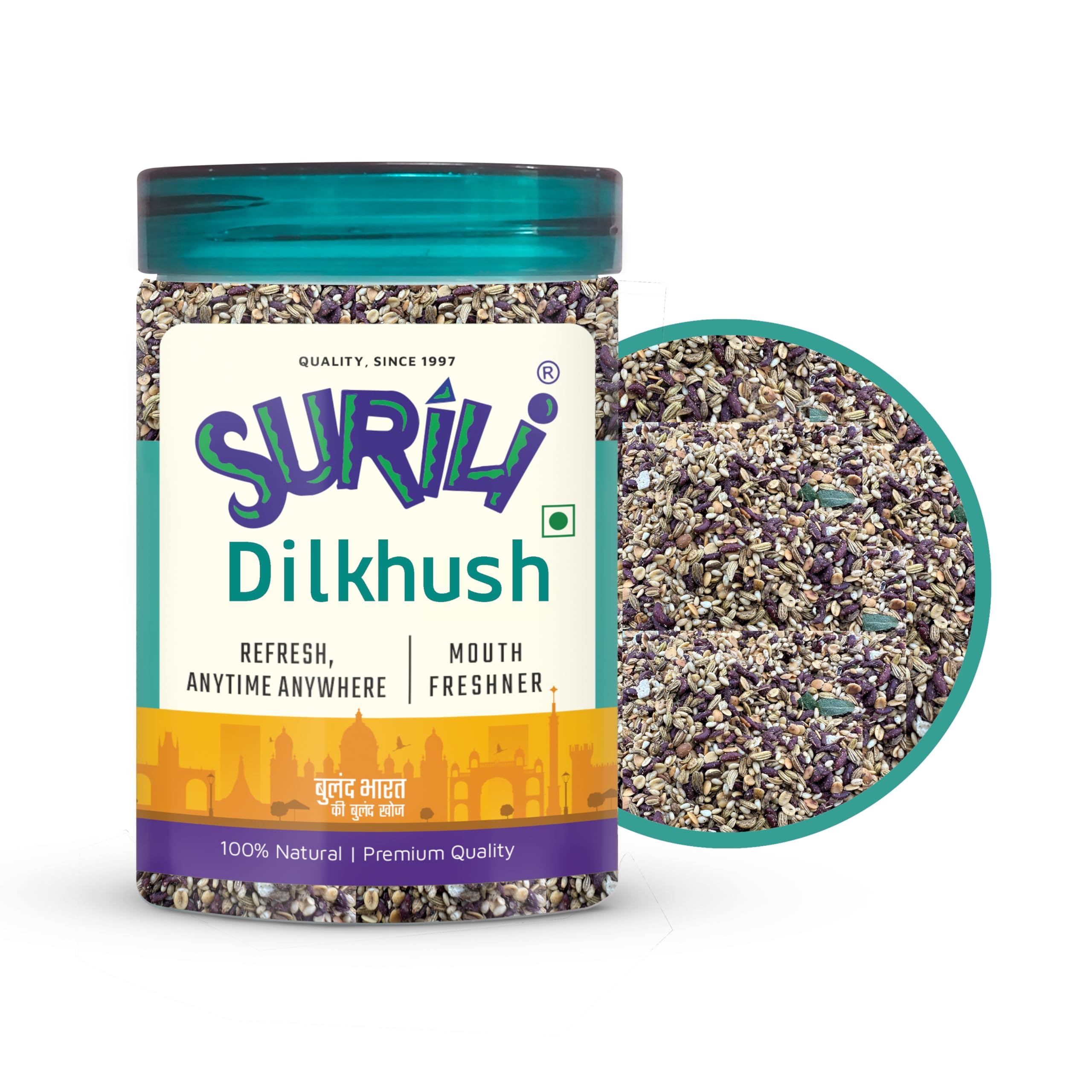 See full amazon price history chart for SURILI Dilkhush Mukhwas Mouth Freshener, Digestive, After-Meal,Mukhwas Tin Jar (Pack 180 gm) SURILI Dilkhush Mukhwas Mouth Freshener, Digestive, After-Meal,Mukhwas Tin Jar (Pack 180 gm) (B0CZLKF1F4) Amazon Price History, Amazon Price Tracker