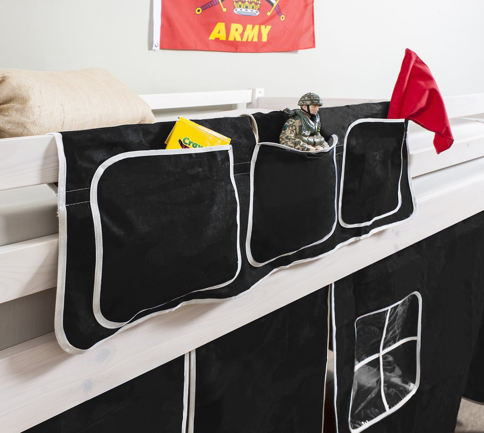 Bed Tidy Pocket Organiser Storage for Kids Bed, Bunk Loft Cabin in Pirate