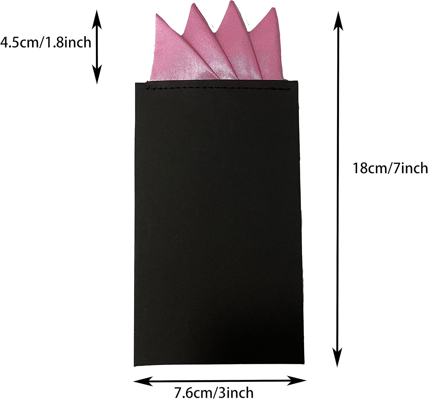 Cotim Coyin Prefolded Suit Pocket Squares, Pre-Folded Card Solid Color Handkerchief