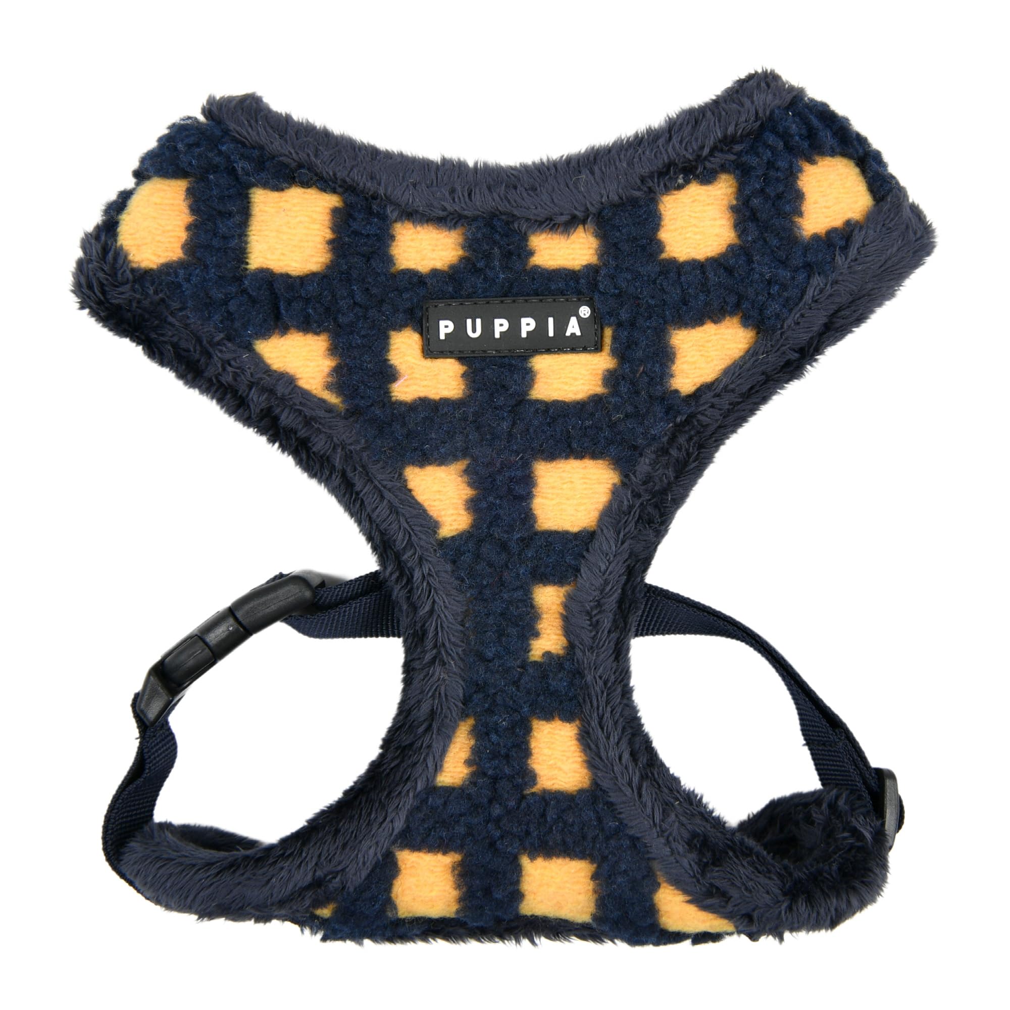 Puppia Stefan Dog Harness Head Warm Winter Waffle Pattern Adjustable Chest for Small Medium Dogs Navy Blue L โ image 1