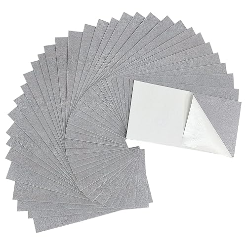 Hojas de fieltro autoadhesivas, fieltro con respaldo adhesivo, 33 piezas de adhesivo de fieltro de 4 x 8 pulgadas, fieltro rígido de colores