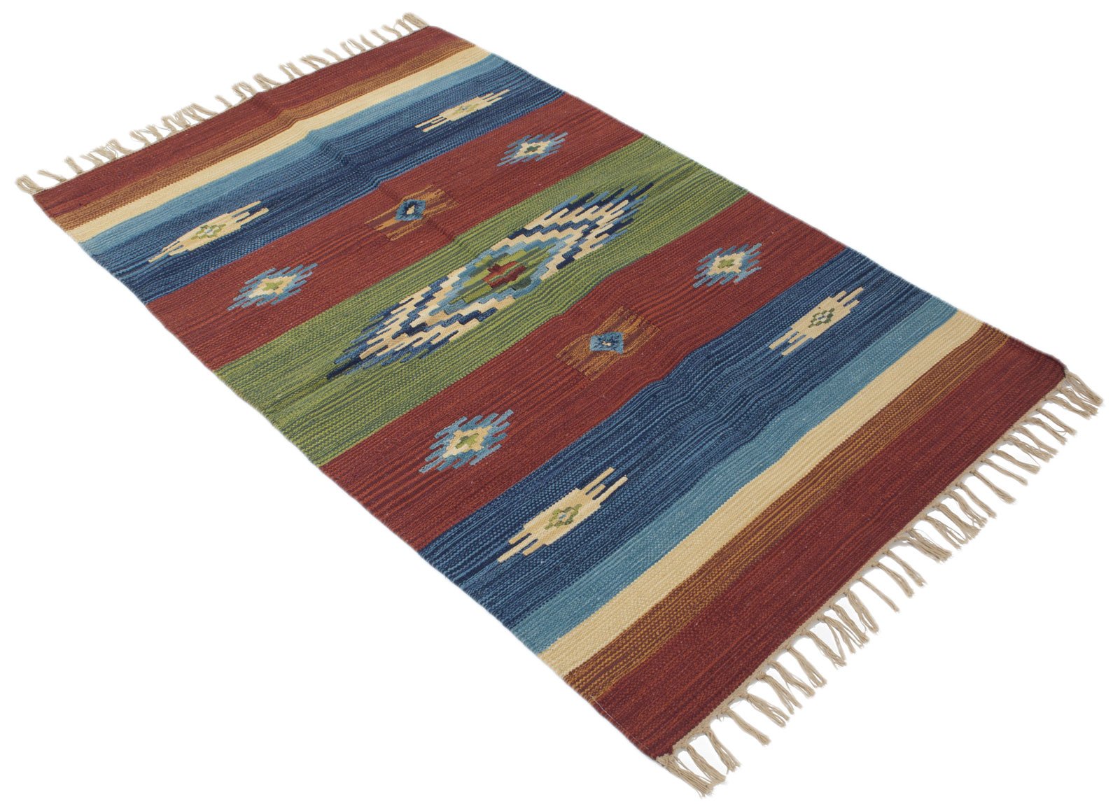Galleria Farah1970 - 200x60 CM Kilim Autentico, Originale e Fatto a Mano Ideale Per il Corridoio, Ufficio, Seconda Casa e la Cucina (LAVABILE IN LAVATRICE)