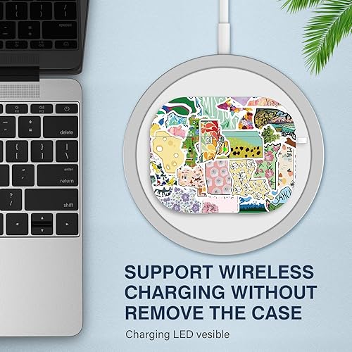 Vista 69 de Maxjoy for AirPods 2nd Generation Case, Unique Design Hard Protective Shockproof Airpods Case Cover with Keychain Compatible with Apple AirPods Sea