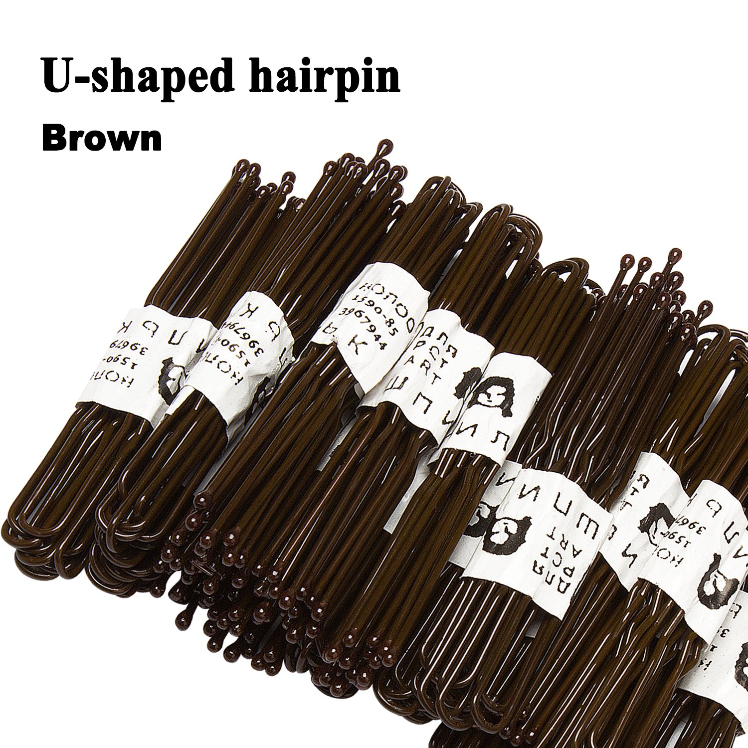 Cavetee 200 Pack Bobby Pins U Hair Pins with Storage Box for Women and Girls Salon Hairdresser, Brown Coffee