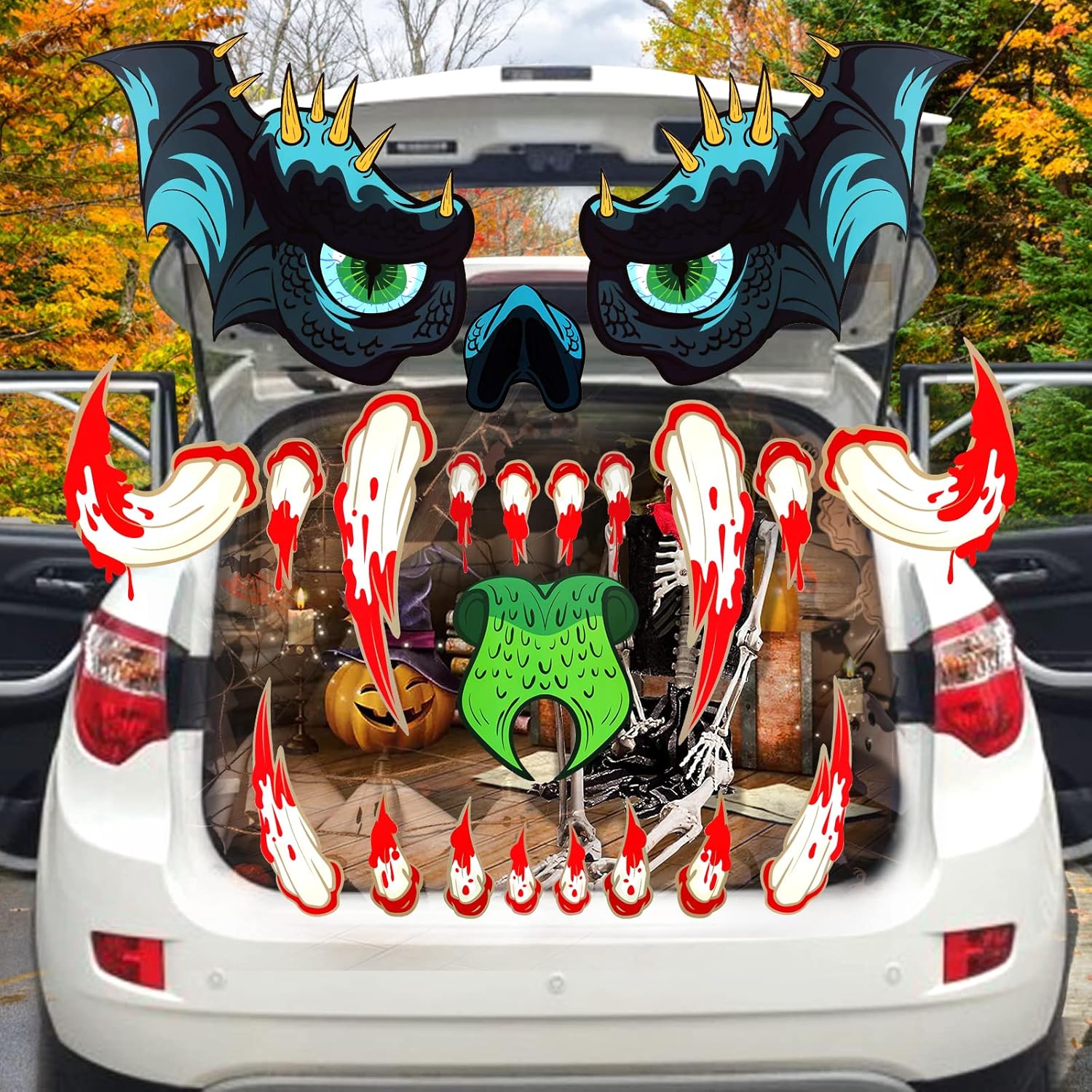 WWXBDY Halloween Trunk or Treat Car Decorations Kit