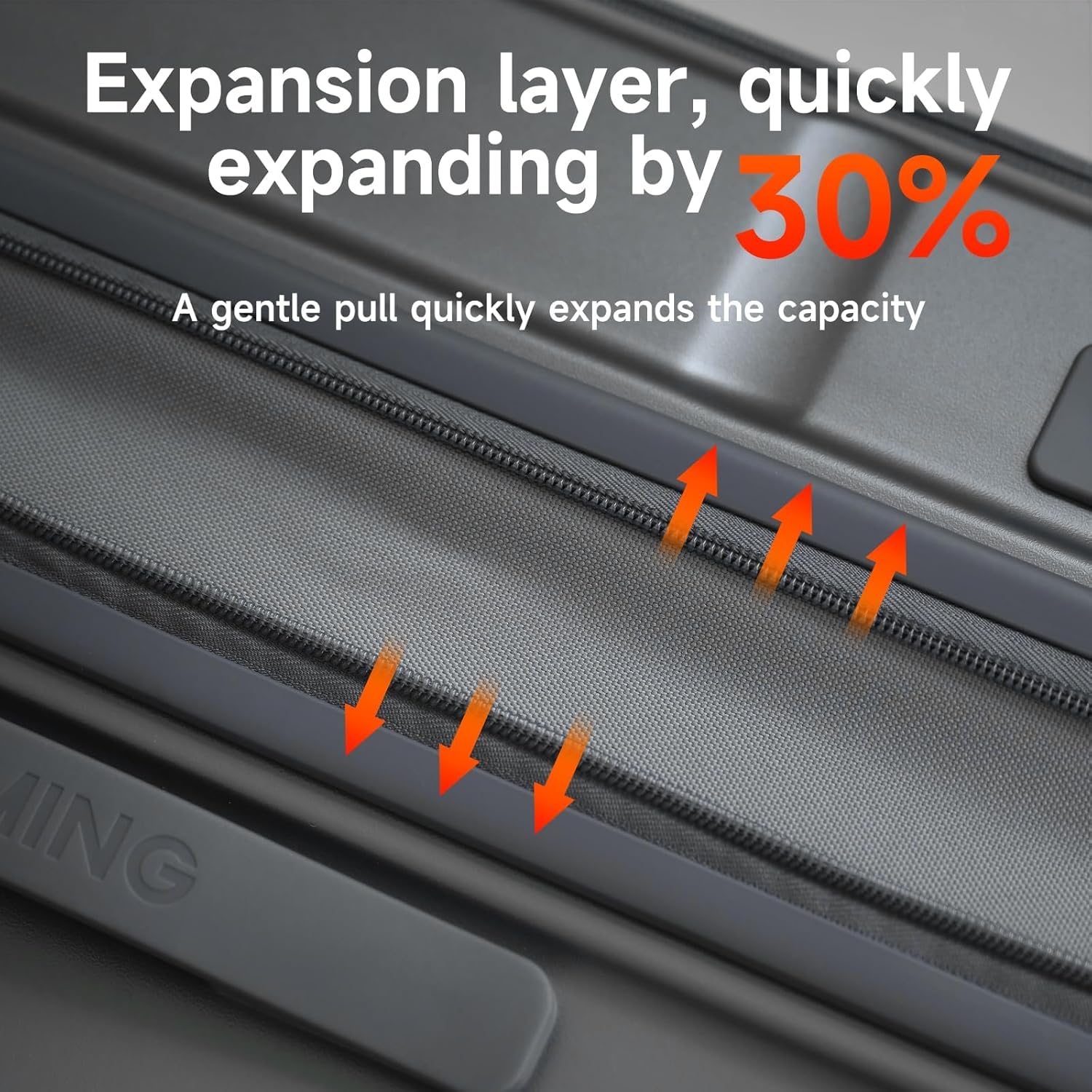 ROAMING Expandable 20 Inch Carry On Luggage With Mute Brake Wheels Airline Approved Hard Shell Suitcases with Front Pocket Top Opening Luggage with TSA Lock for Short Business Travel, Palm Grey - Image 6