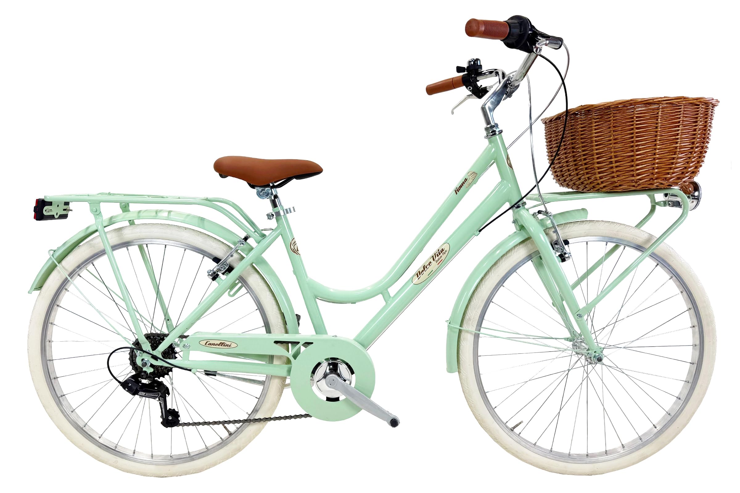 Canellini - Bicicleta de ciudad Citybike de estilo vintage, retro, Dolce Vita, con cambio de 6 velocidades, Roma 26