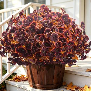 16 UV Resistant Pansy Faux Flowers Artificial Fall Flowers Outdoor Decor