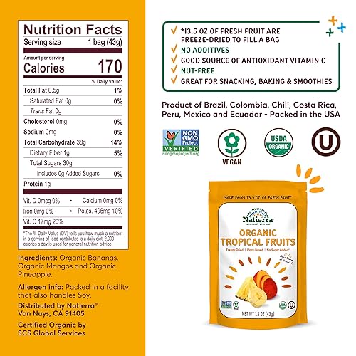 Miniatura 2 de Frutas orgánicas liofilizadas de Natierra Nature