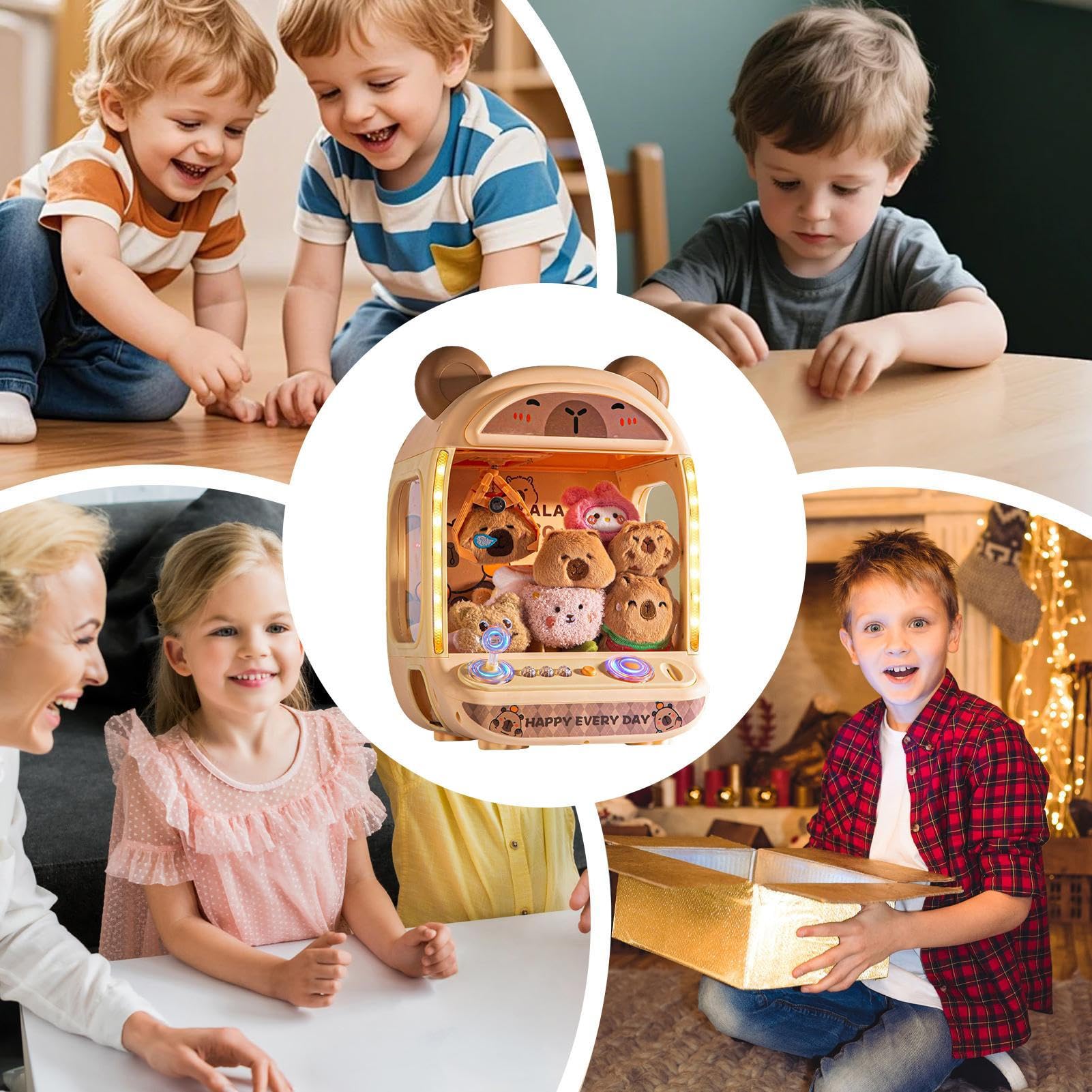 Gioco Della Gru Per Bambini - Giocattoli Elettronici Educativi Interattivi,Macchina Della Gru Da Tavolo Con Peluche - Per Natale Compleanno Ragazzi Adulti Interno Esterno Asilo Feste